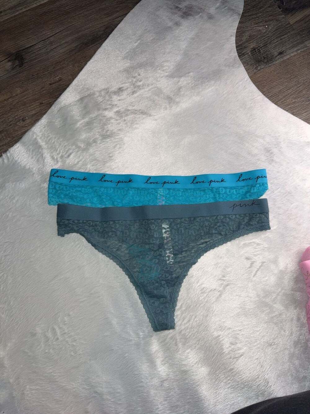 Victoria's Secret PINK Lace Thong Panties Set Size Large
